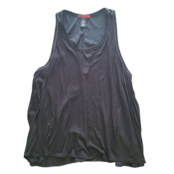 BKE Red Womens Black Flowing Tank Top With Rinstone Embellishments Size Xlarge - Picture 1 of 8